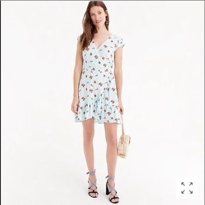 J.crew▫️ Mercantile baby blue faux wrap dress